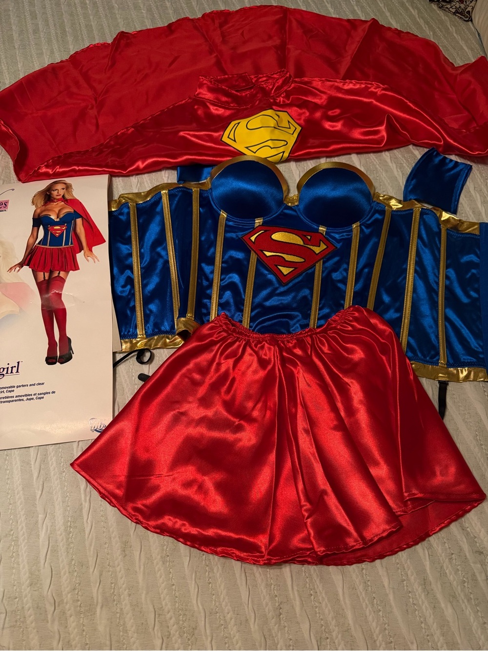 Women Superhero Costume Set - Blue and Red.